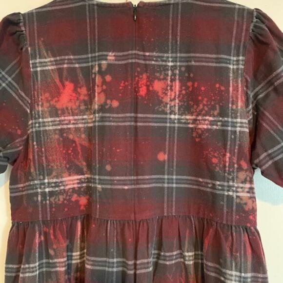 NWT R13 Bleached Plaid-Pattern Midi Dress - Large - Picture 9 of 16